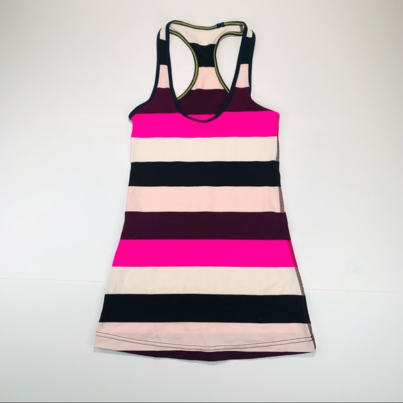 lululemon athletica Tops - Lululemon tank top Pow stripe racer back tank top raspberry glo light size XS